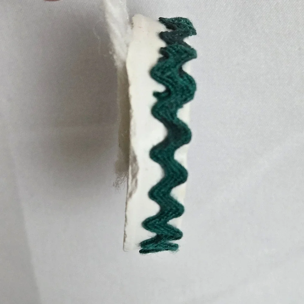 Handmade Candle & Holly Christmas Ornament White Green‎ 1.75